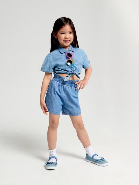 Sinsay Girl's Blue Denim Shirt | Sinsay In Lebanon