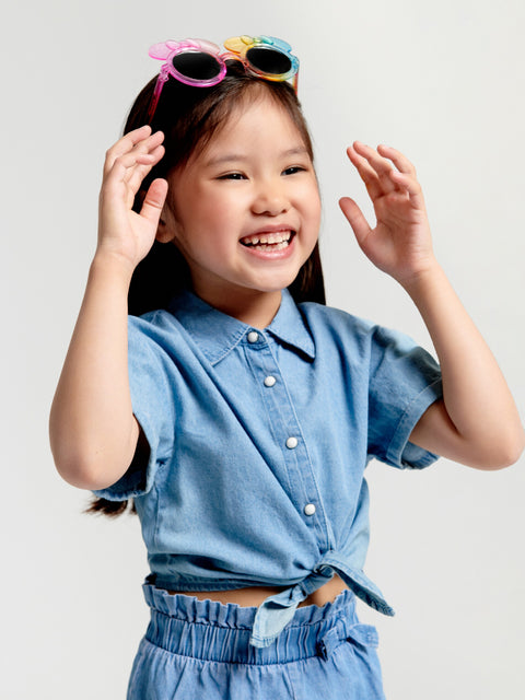 Sinsay Girl's Blue Denim Shirt | Sinsay In Lebanon