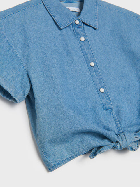 Sinsay Girl's Blue Denim Shirt | Sinsay In Lebanon