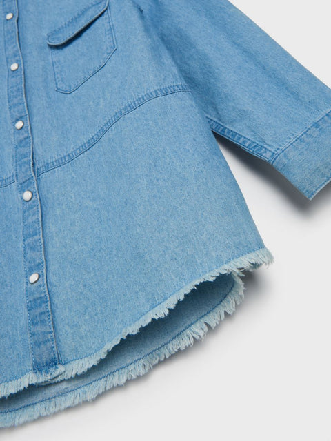 Sinsay Girl's Blue Denim Long sleeve Shirt |Sinsay In Lebanon