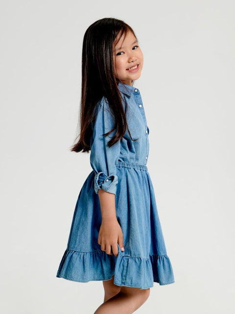 Sinsay Girl's Blue Denim Long sleeve Shirt |Sinsay In Lebanon