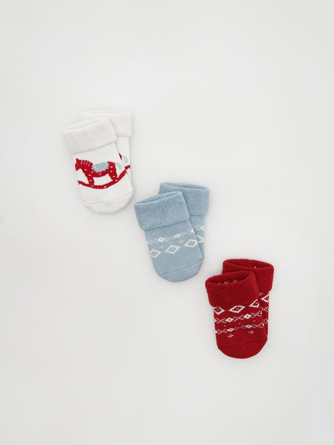 Reserved Baby's Multicolor 3 Pack of Socks | Reserved In Lebanon