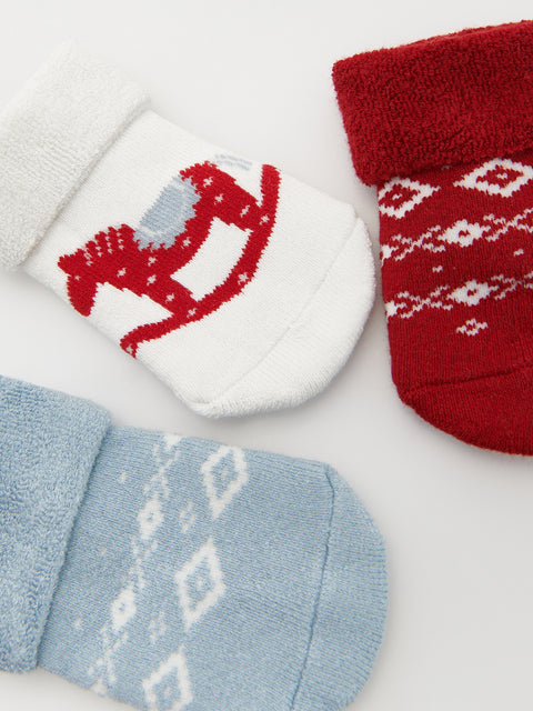Reserved Baby's Multicolor 3 Pack of Socks | Reserved In Lebanon