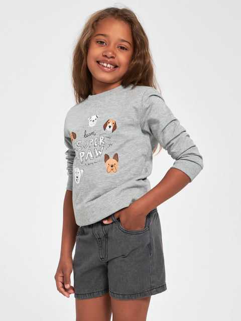 Sinsay Girl's Dark Grey Denim Short | Sinsay In Lebanon
