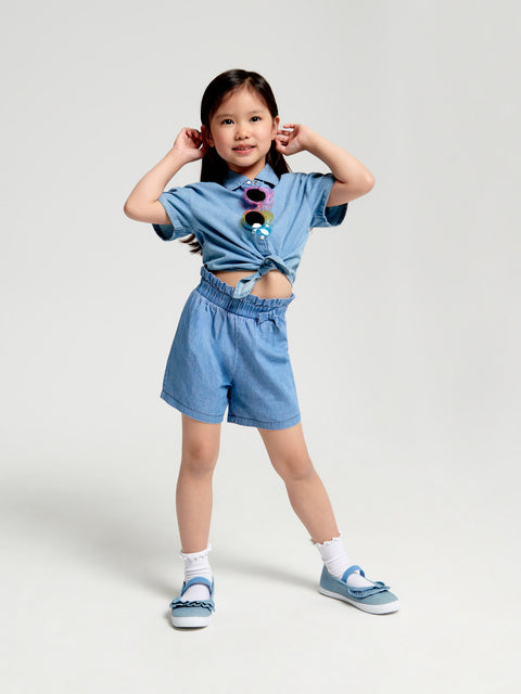 Sinsay Baby Girl's Blue Denim shorts | Sinsay In Lebanon