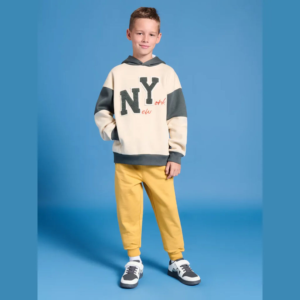Sinsay Boy's Grey & Yellow 2-Pack Zippered Side Pockets Sweatpants