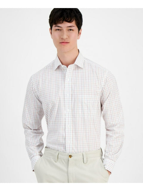 Club Room Men's Multicolor Regular Fit Plaid Dress Shirt |Club Room In Lebanon