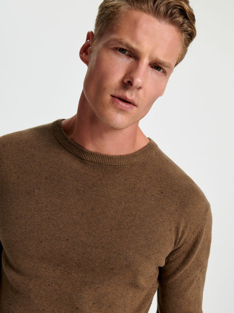 Sinsay Men's Brown Crew Neck Long Sleeve Sweatshirt |Sinsay In Lebanon