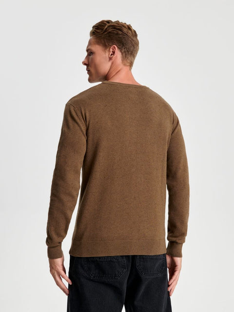 Sinsay Men's Brown Crew Neck Long Sleeve Sweatshirt |Sinsay In Lebanon