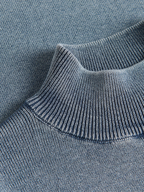 Reserved Girl's Washed Navy Stand-Up Collar Sweater | Reserved In Lebanon