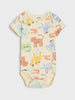 AYA Sinsay  boy light blue-beige all over printed 2pack bodysuits