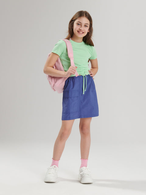 Sinsay Girl's Dark Blue Slim Fit Plain Skirt|Sinsay In Lebanon