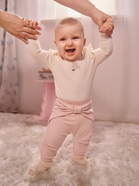 Sinsay Baby Girl's Pink Sweatpants With A Decorative Bow On The Front | Sinsay In Lebanon