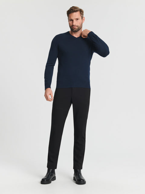 Sinsay Men's Navy V Neck Long Sleeve Sweater|Sinsay In Lebanon