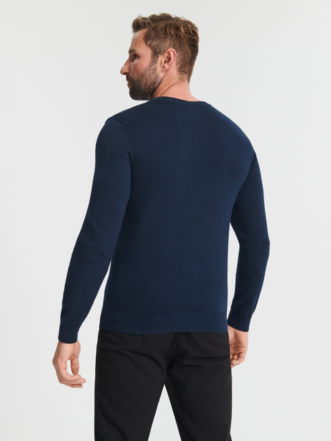 Sinsay Men's Navy V Neck Long Sleeve Sweater|Sinsay In Lebanon