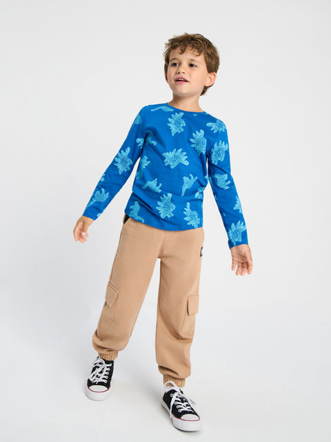 Sinsay Boy's Blue Regular Long-sleeved with Print Blouse | Sinsay in Lebanon
