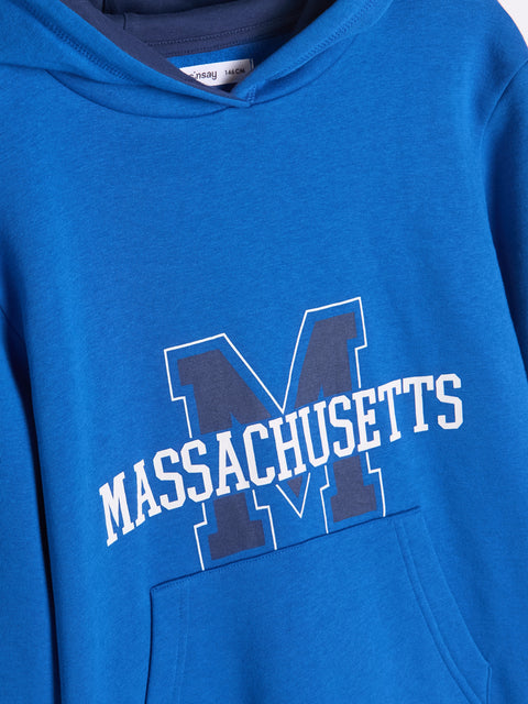 Sinsay Boy's Blue Sports Hoodie With A Print | Sinsay In Lebanon
