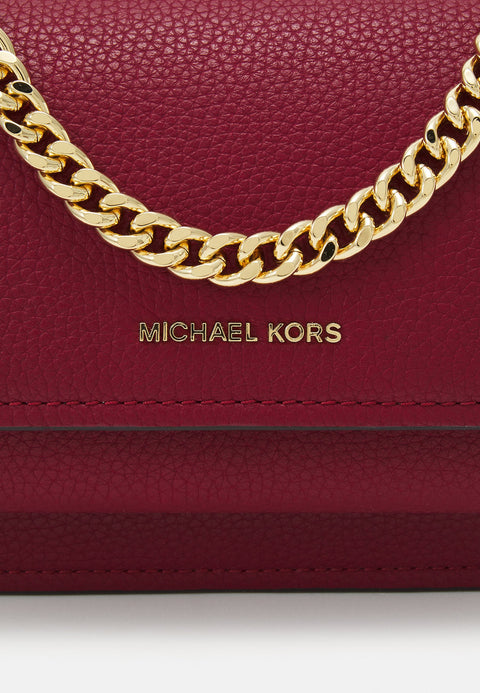Michael Kors Women's Burgundy Small Leather Chain Convertibl Crossbody Bag | Michael Kors In Lebanon