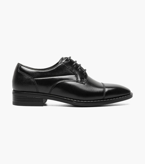 Stacy Adams Boy's Black Kallum Jr. Cap Toe Lace Up Casual Shoes|Stacy Adams In Lebanon