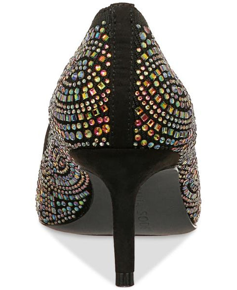 Heathere Womens Rhinestone Pointed Toe Pumps