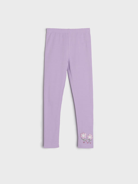 Sinsay Girl's Violet Leggings With A Print | Sinsay In Lebanon