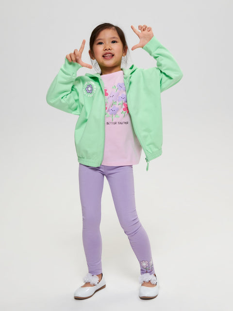 Sinsay Girl's Violet Leggings With A Print | Sinsay In Lebanon