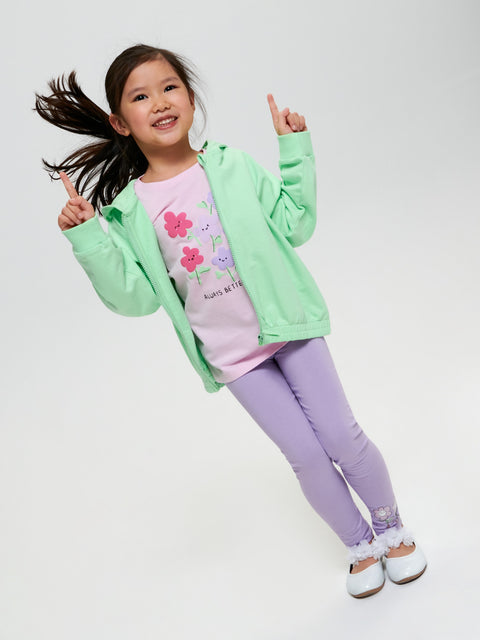 Sinsay Girl's Violet Leggings With A Print | Sinsay In Lebanon