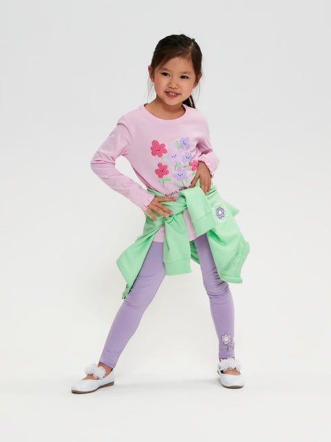 Sinsay Girl's Violet Leggings With A Print | Sinsay In Lebanon