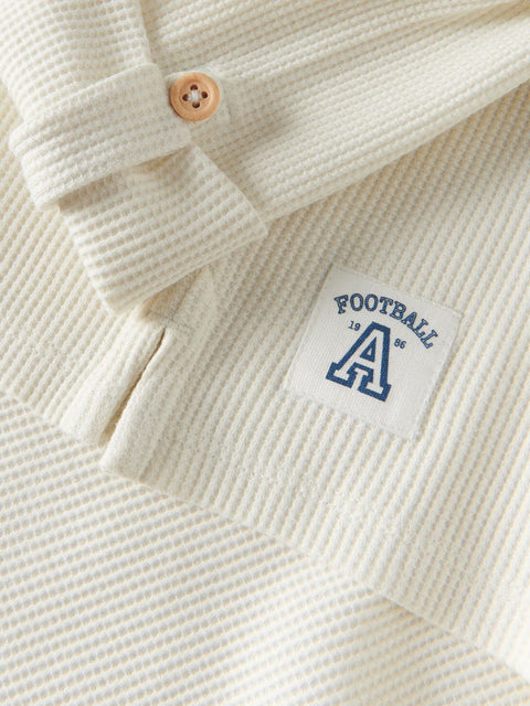Reserved Boy's Off White Long Sleeve Blouse |Reserved In Lebanon