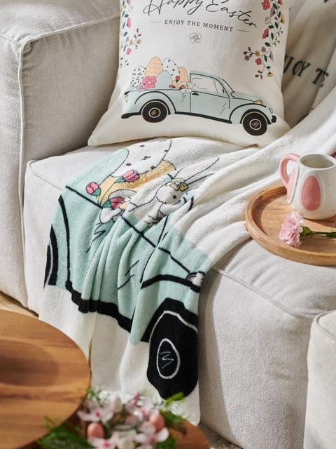 Sinsay White 130 cm x 160 cm Happy Easter Blanket | Sinsay In Lebanon