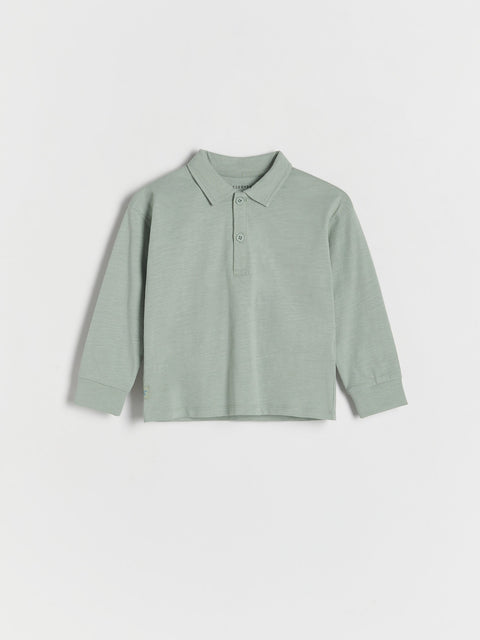 Light green polo shirt on a white background