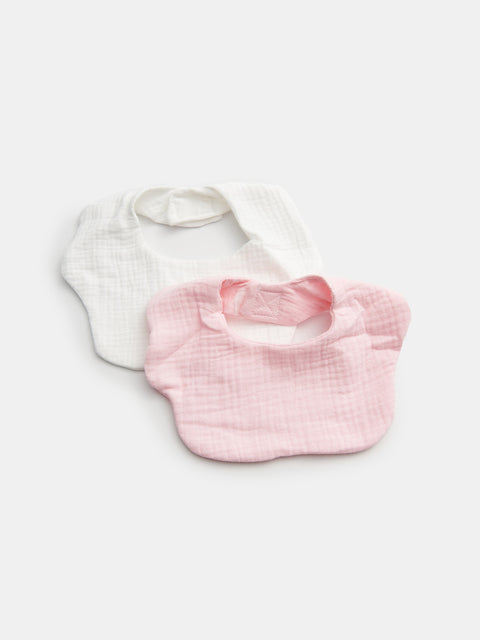 Sinsay Baby Girl's White/Light Pink Bib 2-Pack | Sinsay In Lebanon
