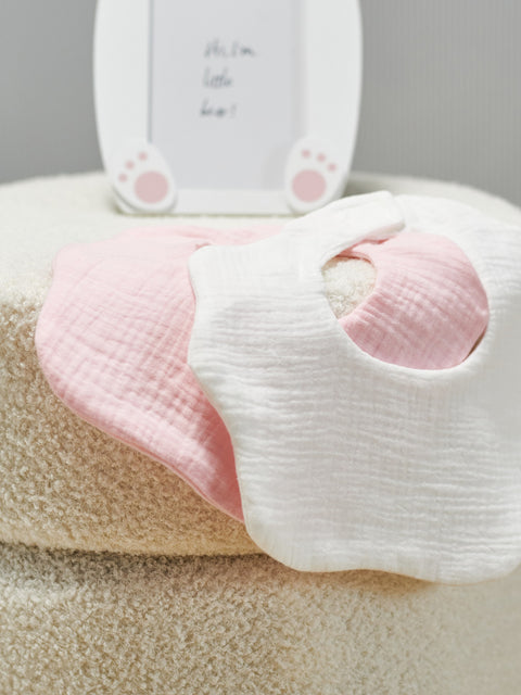 Sinsay Baby Girl's White/Light Pink Bib 2-Pack | Sinsay In Lebanon
