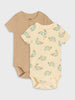 AYA Sinsay baby Boy's beige-brown 2pack bodysuits