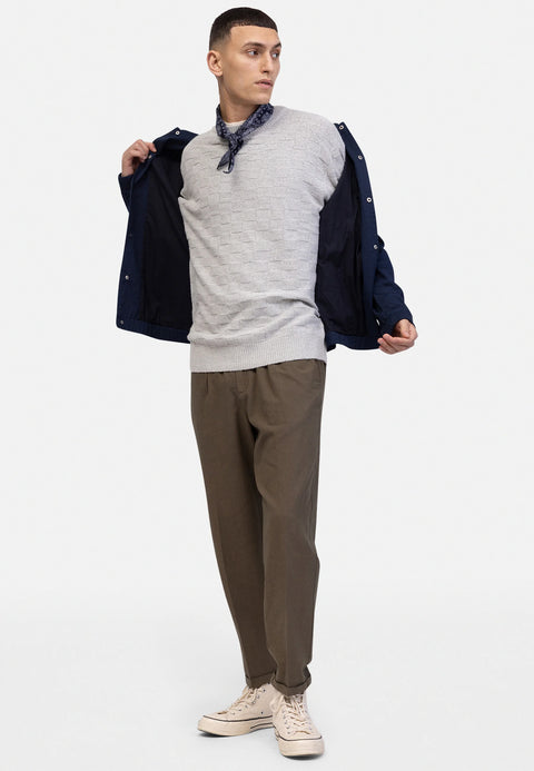 Rebel Refined Men's Light Grey Chase Regular Fit Sweater  | Rebel In Lebanon