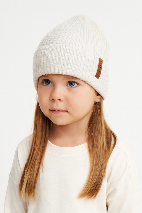 Reserved Girl's Light Grey Viscose Beanie Hat | Reserved In Lebanon