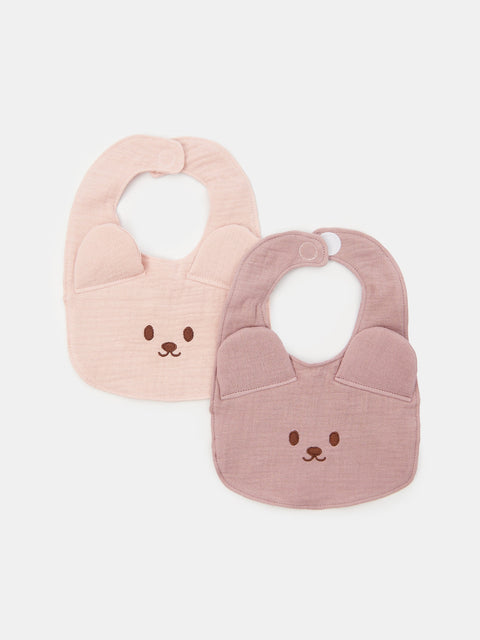 Sinsay Baby Girl's Dusty Rose Bib 2-Pack | Sinsay In Lebanon