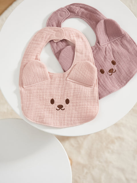 Sinsay Baby Girl's Dusty Rose Bib 2-Pack | Sinsay In Lebanon