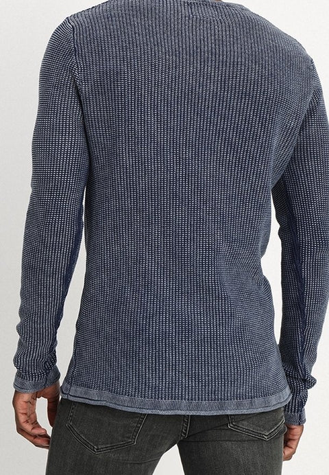 Redefined Rebel Men's Dark Blue Knitted Sweatshirt | Redefined Rebel In Lebanon