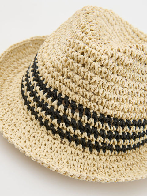 Reserved Boy's Beige Straw Bucket Hat | Reserved In Lebanon
