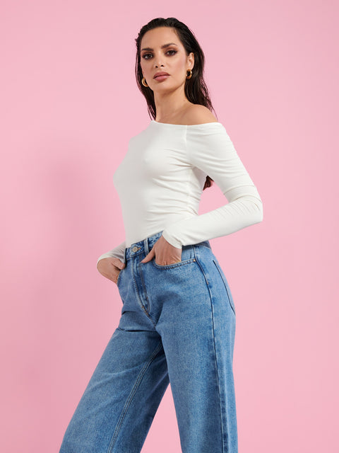 Sinsay Women's Blue High Waist Tall Wide Leg Jeans|Sinsay In Lebanon