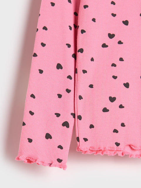 Sinsay Girl's Dusty Rose Long Sleeve Printed Blouse | Sinsay In Lebanon