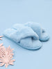 Sinsay Women's Pale Blue Faux Fur Slippers | Sinsay In Lebanon