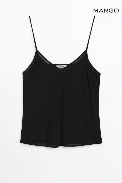 Mango Women's Black Sleeveless Blouse| Mango in Lebanon