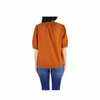 Beach Lunch Lounge Women’s Brick Picking Cotton Short Puff Sleeve Relaxed Fit Shirt
