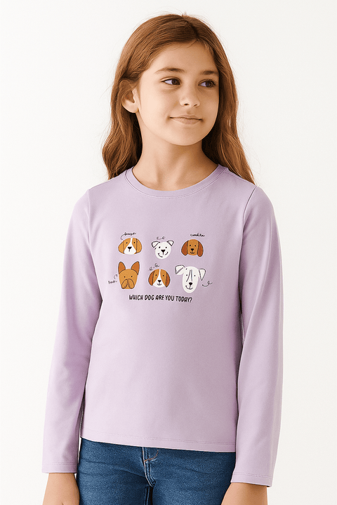 Sinsay Girl's Purple Long-Sleeve Blouse