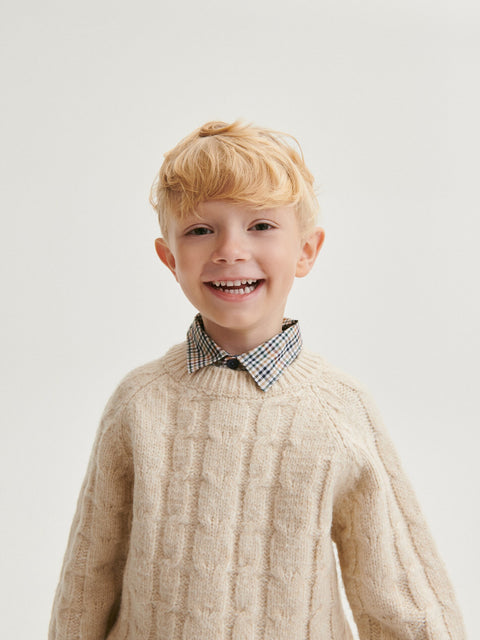 Reserved Baby Boy's Off White Structured Sweater | Reserved In Lebanon