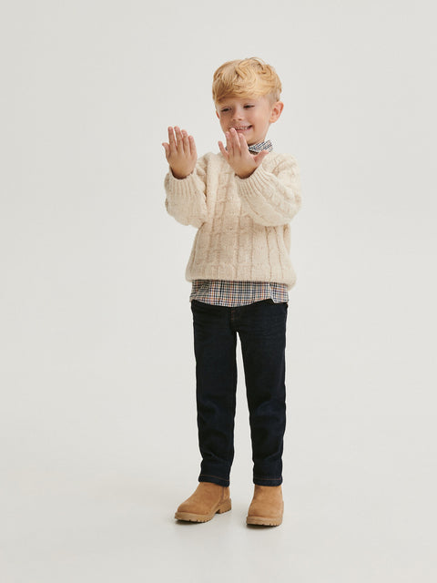 Reserved Baby Boy's Off White Structured Sweater | Reserved In Lebanon