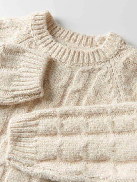 Reserved Baby Boy's Off White Structured Sweater | Reserved In Lebanon