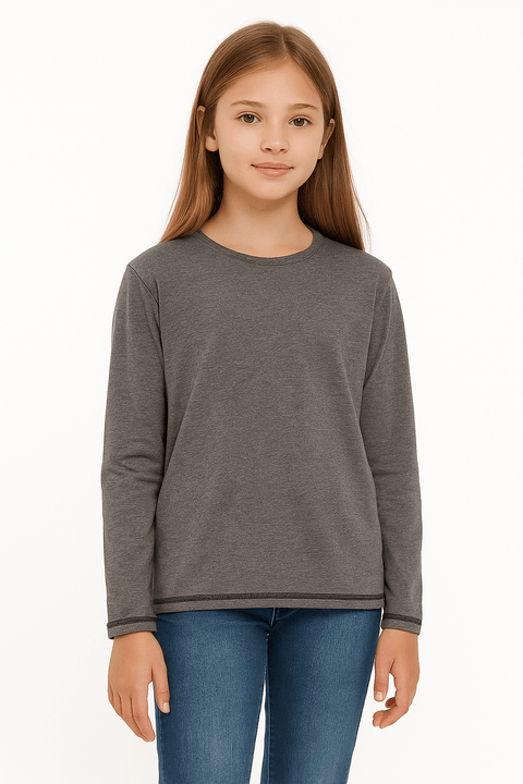 S.Oliver Girl's Grey Long-Sleeve Blouse |S.Oliver in Lebanon